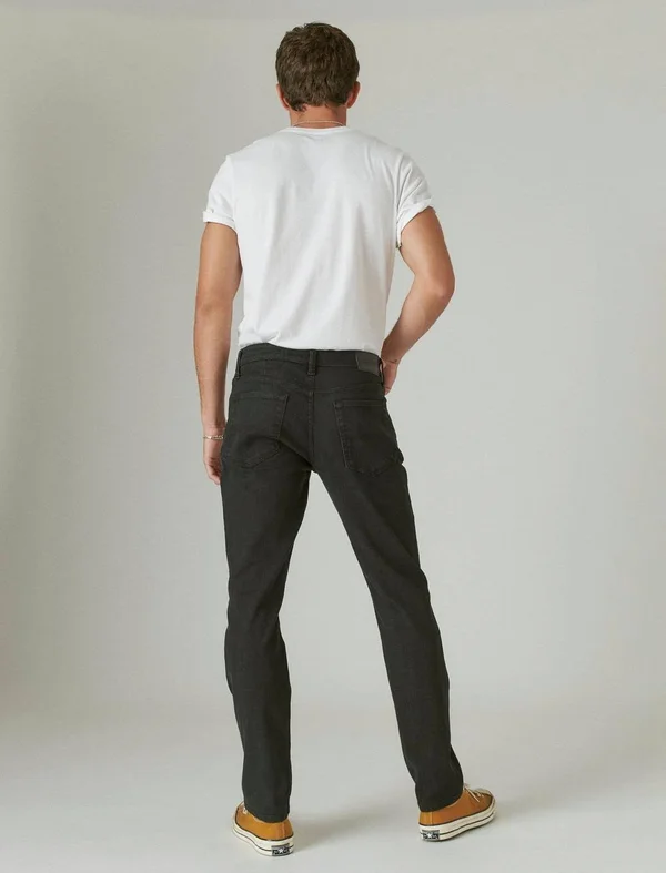 Lucky Brand 121 Slim Straight Coolmax Jean - Men's Pants Denim Straight Leg Jeans in Morrison Black, Size 29 x 30 - Shop Winter