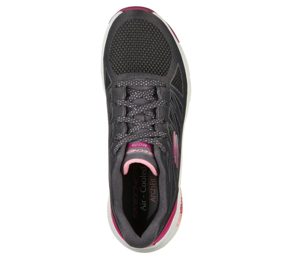 Skechers Arch Fit - She&s Effortless Charcoal/Pink - Size 9.0
