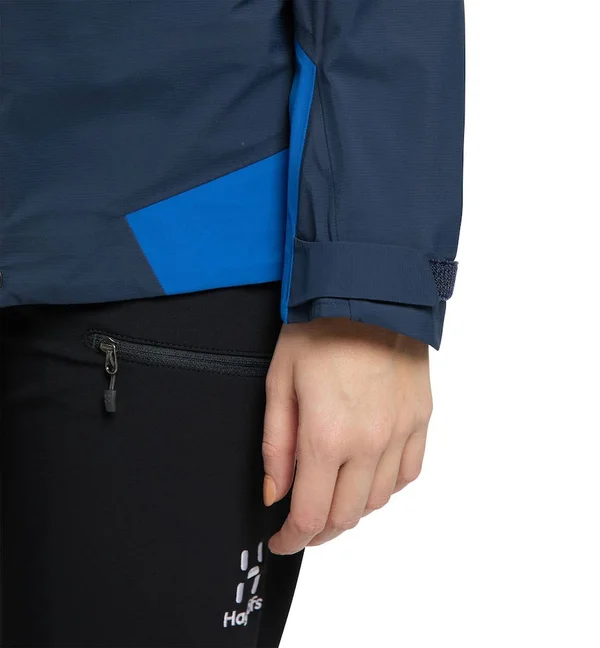 Hagl鰂s Roc Spire Gore-Tex Jacket Light Blue Navy Blue Women M