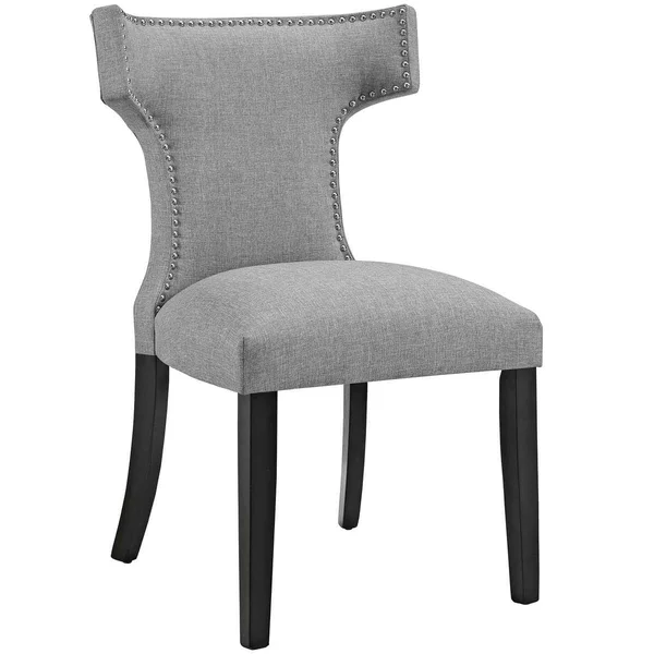 Modway Curve Dining Side Chair in Light Grey