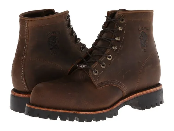 Chippewa Apache Steel Toe Lace Up Men's Boots Chocolate : 14 EE
