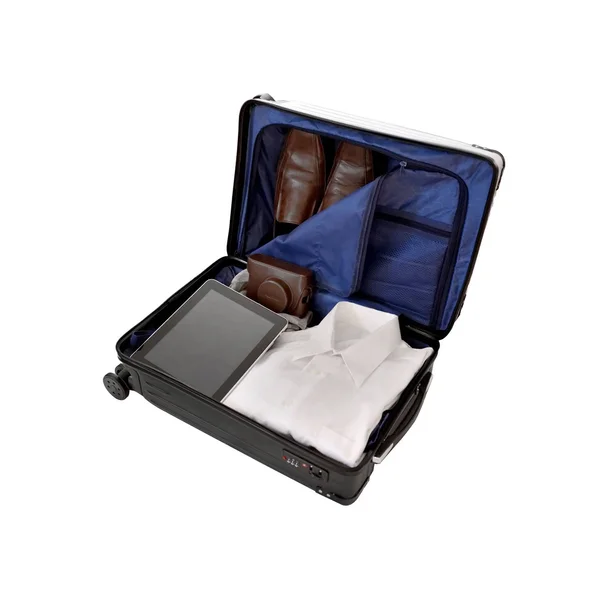 NCAA Kansas Jayhawks 21x22 Executive Two-Tone Carry on Suitcase - White