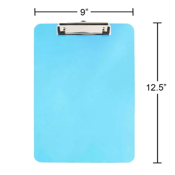 Jam Paper Plastic Clipboards - 9 x 13, Blue, 12/Pack (340926882A), 9 x 13 inches