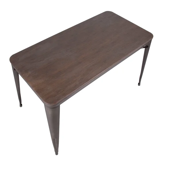 Carbon Loft Acar Industrial Farmhouse Utility Table with Wood Top - Vintage White