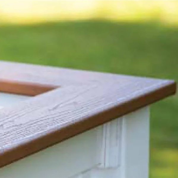 Deck Railing Finyl Line Deck Top Vinyl White Round (73019632) Level, 8 ft x 36 in.