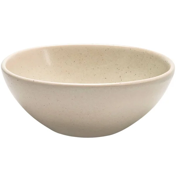 Front of The House DBO153MUP22 Kiln 28 oz. Mushroom Oval Porcelain Bowl - 6/Case