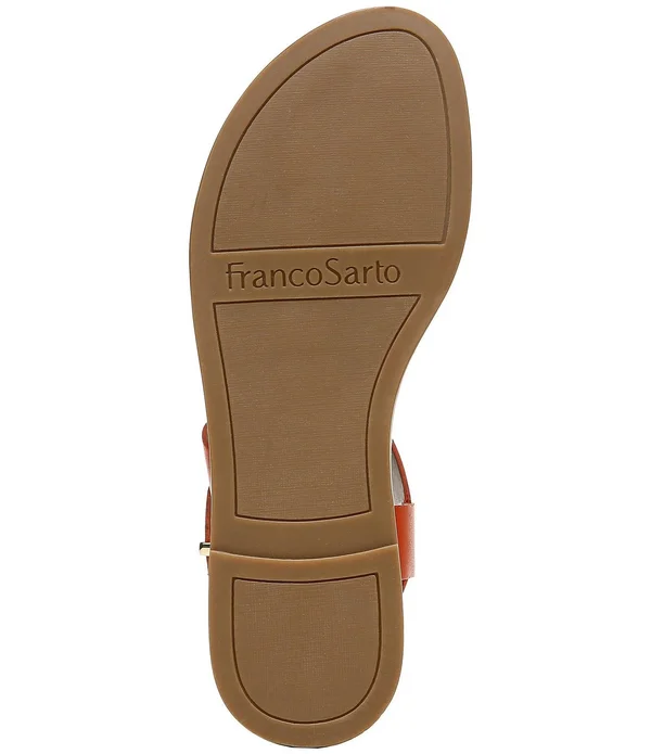 Franco Sarto Women's Glenni Leather Sandals - Dark Brown - Size 7.5