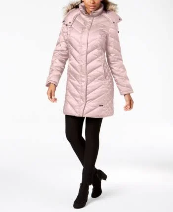 Kenneth Cole Quilted Coat - Xs