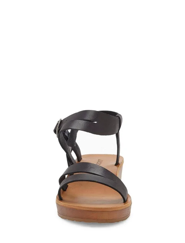 Women's Lucky Brand Hecilia Wedge Sandal - Black - Size 6.5
