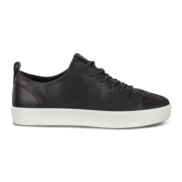 Women's Ecco Soft 8 Sneaker - Size: 4-4.5, Black