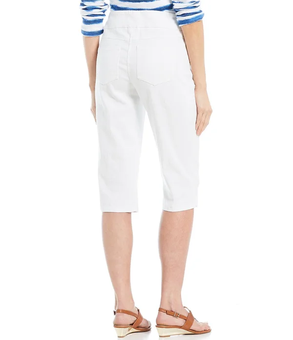 Ruby Rd. Pull-On Extra Stretch Denim Clamdigger Capri Pant - 16