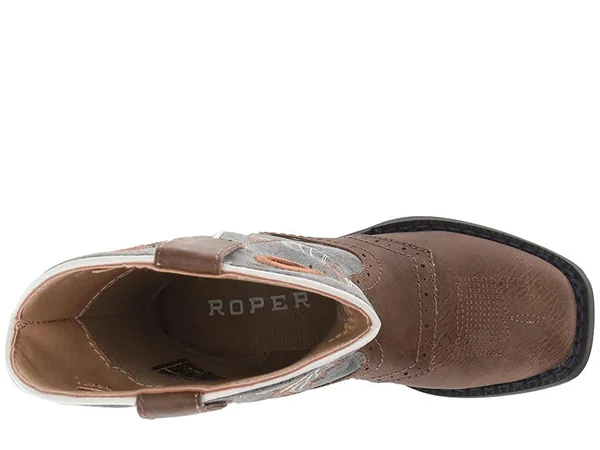 Roper Daniel Cowboy Boot - Kids - Brown - Blue