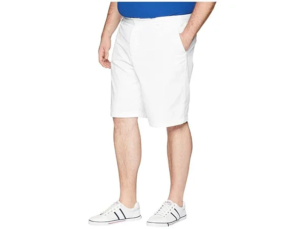 Nautica Men's Big & Tall 10x22 Flat Front Deck Shorts - Bright White
