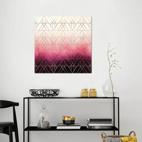 Art Canvases by iCanvas - Art Deco Triangle Ombré Gallery-Wrapped CA