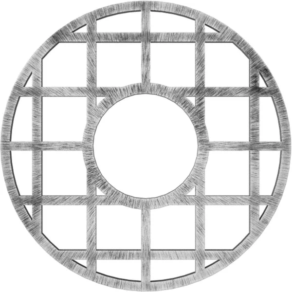 Ekena Millwork CMPP32ONASV 32x22OD x 11 5/8x22ID x 1x22P O&Neal Architectural Grade PVC Pierced Ceiling Medallion - Antiqued Silv