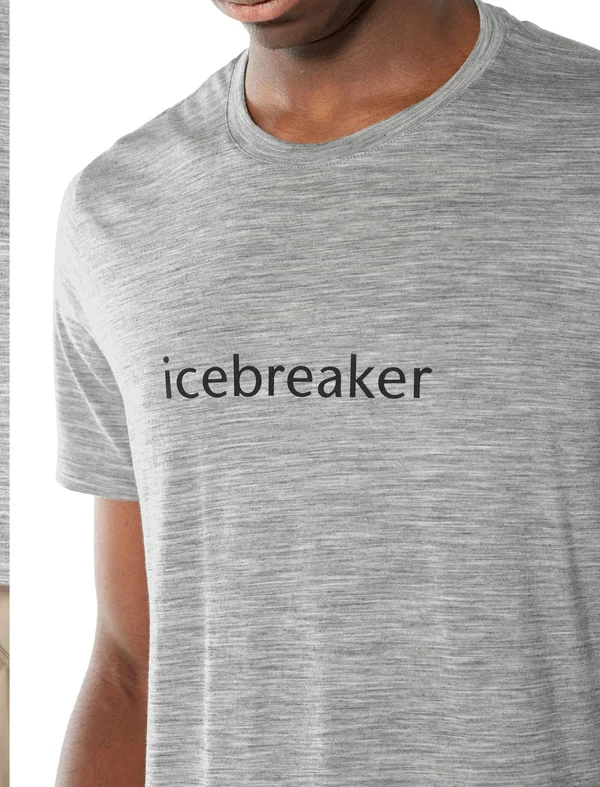 Icebreaker Tech Lite SS Crewe Icebreaker Wordmark - Men's