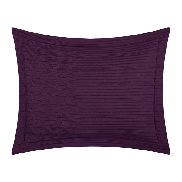 Chic Home Jas 2-Piece Embossed Comforter Set - Twin, Plum