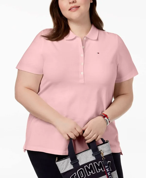 Tommy Hilfiger Ballet Pink Plus Size Polo Shirt