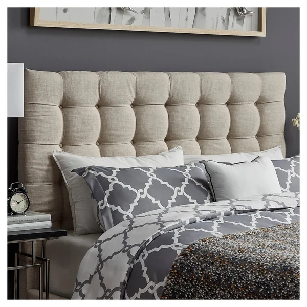 Ascott Hill Button Tufted Headboard - Queen - Oatmeal - Inspire Q