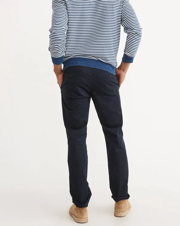 Abercrombie & Fitch Men's Straight Chinos in Navy Blue - Size 30 x 30