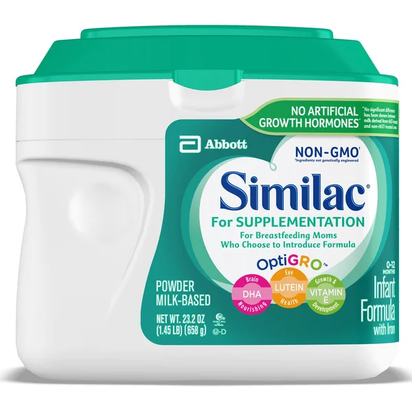 Similac for Supplementation Infant Formula Powder 4-1.45 lb Canisters
