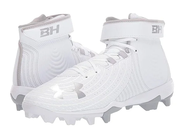 Under Armour Men's Harper 4 Mid RM Baseball Cleats - White - 7.5