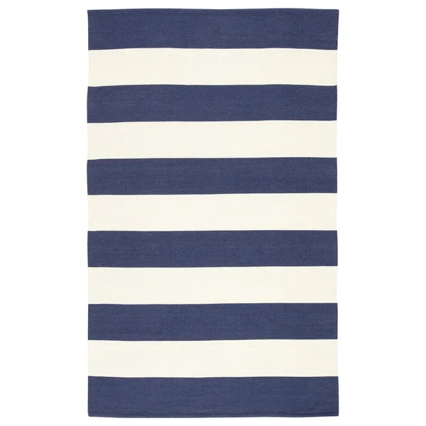 Porch & den Klipsan Striped Indoor/Outdoor Area Rug - 5& x 8& - Dark Blue/Ivory