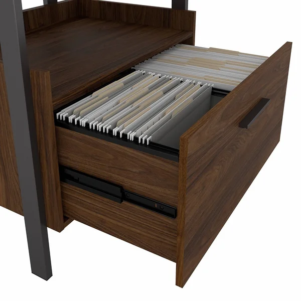 Copper Grove Adelphi Computer Desk with Hutch - Modern Walnut