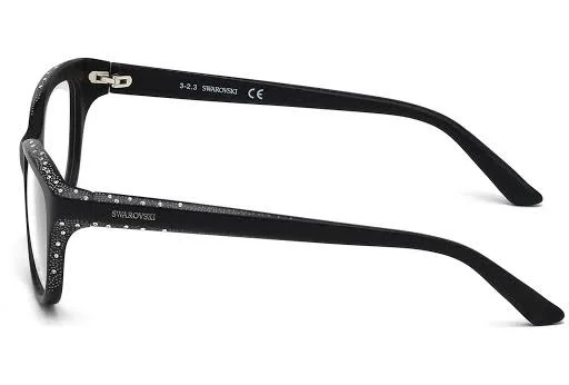 Swarovski Dame Plastic Eyeglasses, 002 - Matte Black