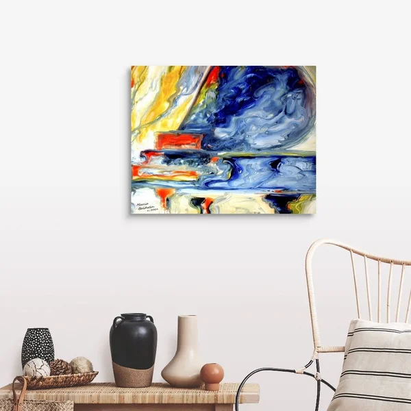 Grand Piano Music Abstract 2420, Canvas Wall Art, 30x24, Great Big Canvas