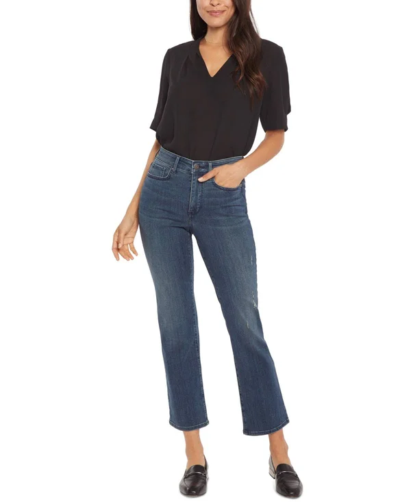 Nydj Women's Marilyn Straight Ankle Jeans in Greenwich - Regular, Size: 0, Denim