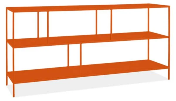Room & Board - Modern Foshay Console Bookcase 15d 60W 29h in Tangerine