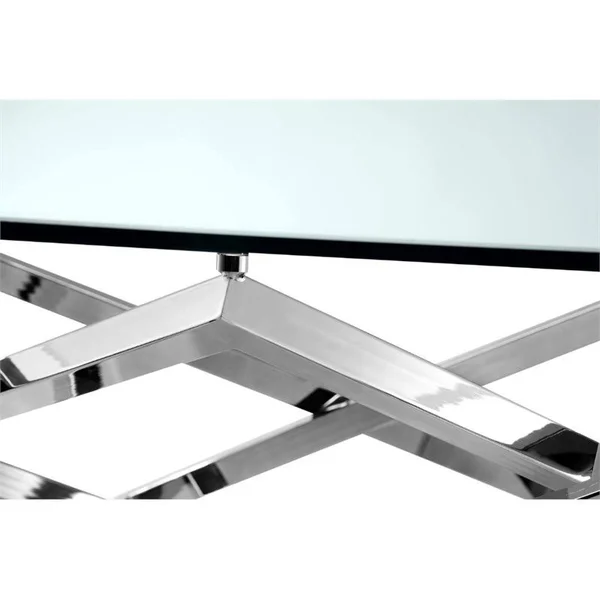 Magnussen Lenox Square Octagonal End Table, Silver
