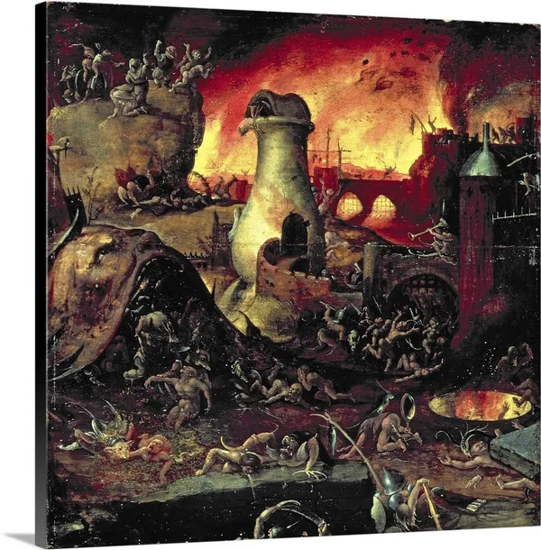 Hell, Canvas Wall Art, 16x16, Great Big Canvas