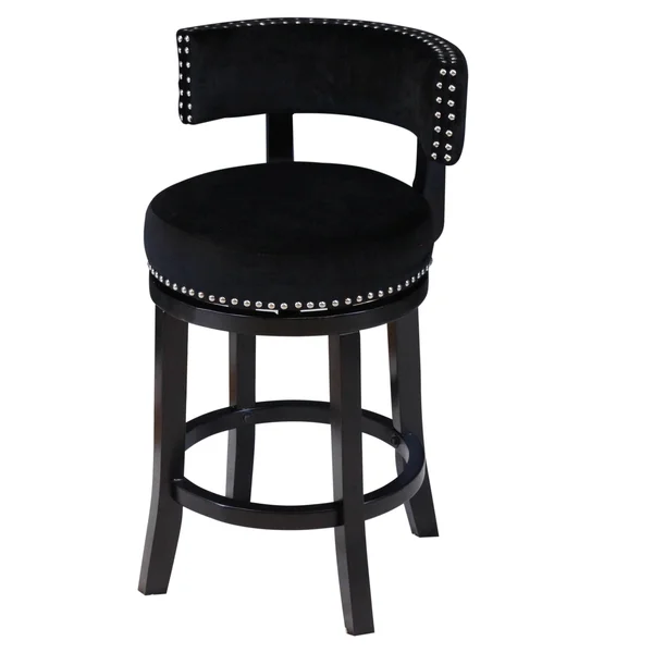 Silver Orchid Sonja Velvet Swivel Counter Chair - White