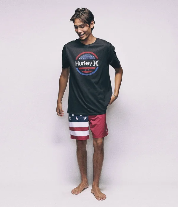 Hurley Men's Phantom Patriot 20x22 Board Shorts - Gym Red