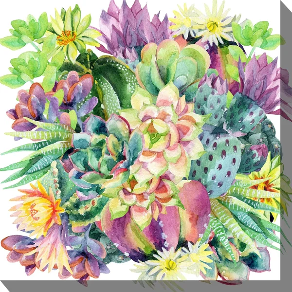 Succulent Blooms Outdoor Wall Art