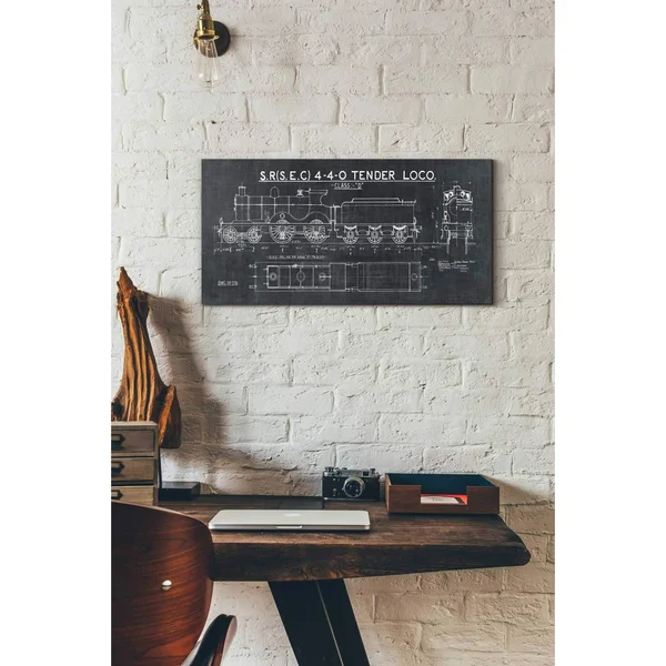 Epic Graffiti Train Blueprint II by Wild Apple Portfolio, Giclee Canvas Wall Art, 12x22x24x22 30x22x60x22