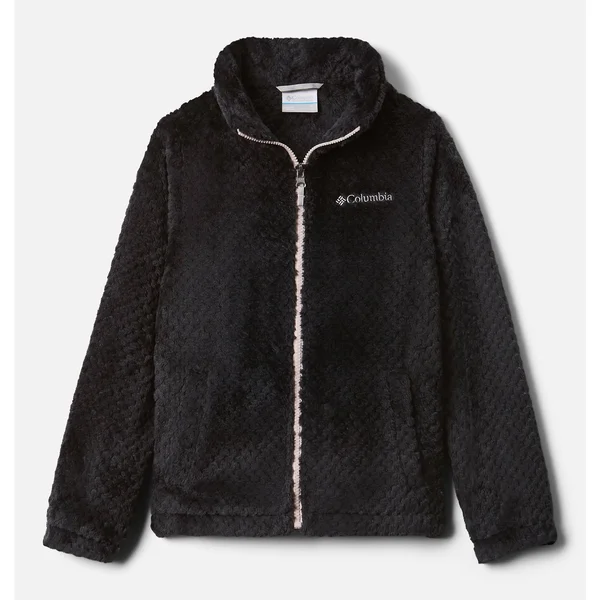 Columbia Girls& Fire Side Black Full Zip Sherpa Jacket