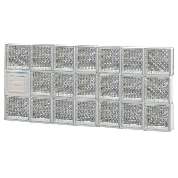 REDI2SET Diamond Pattern Frameless Replacement Glass Block Window (Rough Opening: 46-in x 24-in; Actual: 44.25-in x 23.25-in) D4