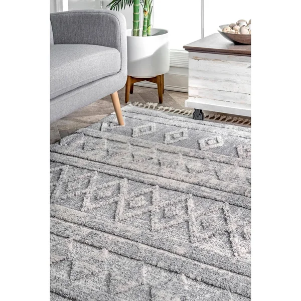 nuLOOM Diamond Shaggy Devonte Area Rug - Size: 7& 10 inch x 10& 10 inch