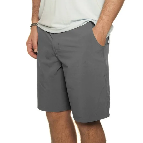 Free Fly Men's Bamboo-Lined Hybrid Shorts, Charcoal, 34 W