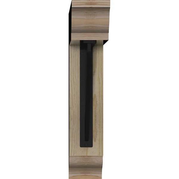 Ekena Millwork 4x22W x 18x22D x 20x22H Traditional Traditional Ironcrest Rough Sawn BRACKET - Douglas Fir (1 1/2x22W x 10x22D x 1