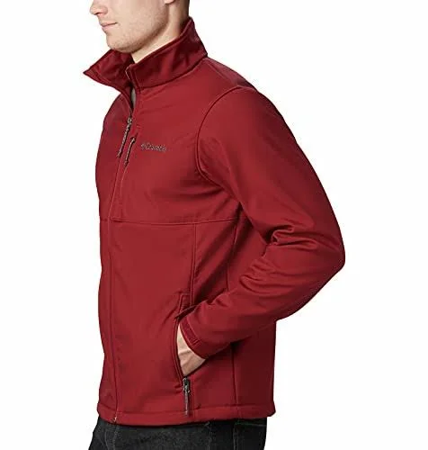 Columbia Men's Ascender Softshell Front-Zip Jacket, Red Jasper, 6X