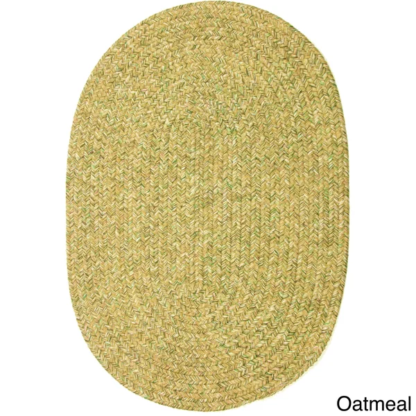 Rhody Rug Sandi Indoor/Outdoor Braided Rug - Bayleaf 3& x 5& Oval