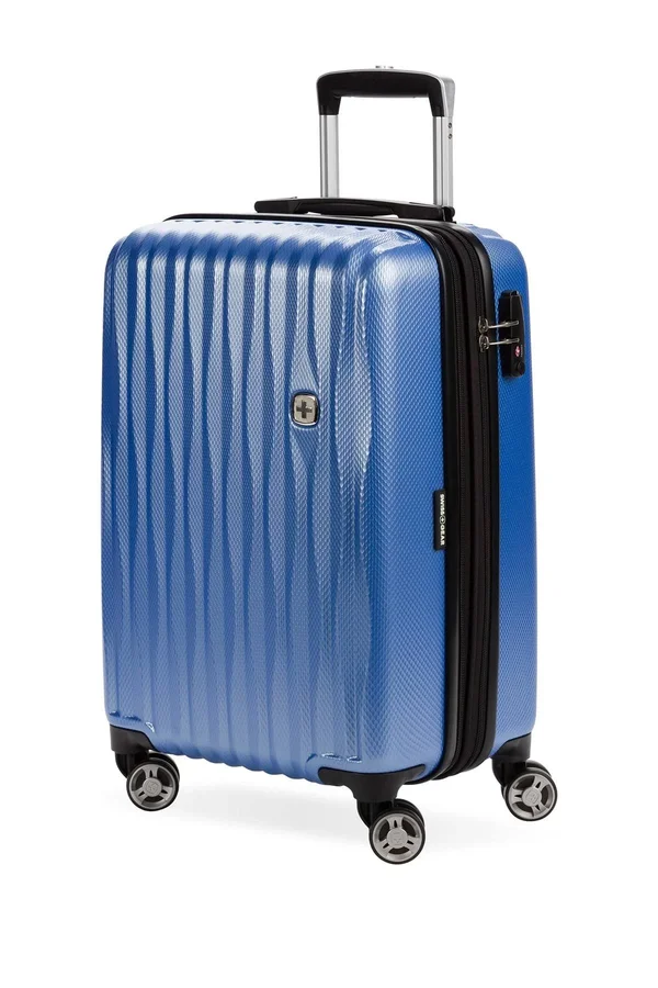 Swissgear 20 Energie USB Port Polycarb Hardside Suitcase - Periwinkle (Purple)