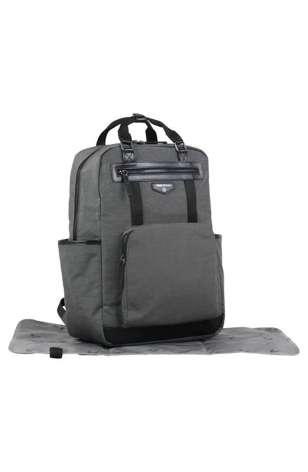 TWELVElittle Unisex Courage Backpack Diaper Bag - Grey