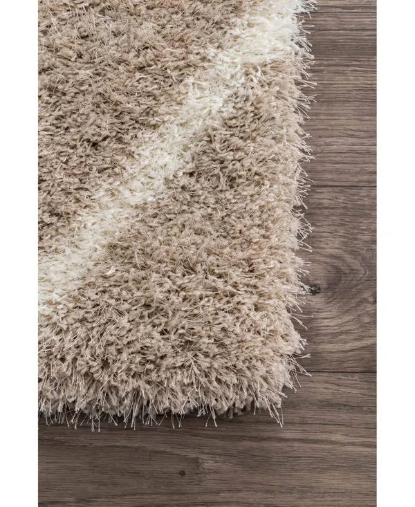 nuLOOM Diamond Shag Area Rug - Size: 4& x 6&, Beige