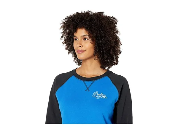 Burton Women's Keeler Crew Fleece, Lapis Blue, True Black, XL