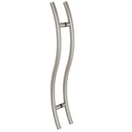 CRL 36SRPBS Brushed Stainless 36 inch Extra Length Right Handed S Ladder Style Back-to-Back Pull, Clear